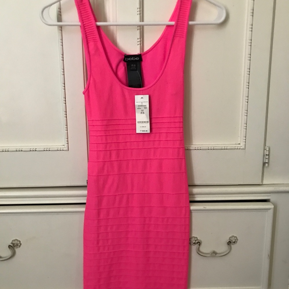 Pink Bebe Bodycon Dress
